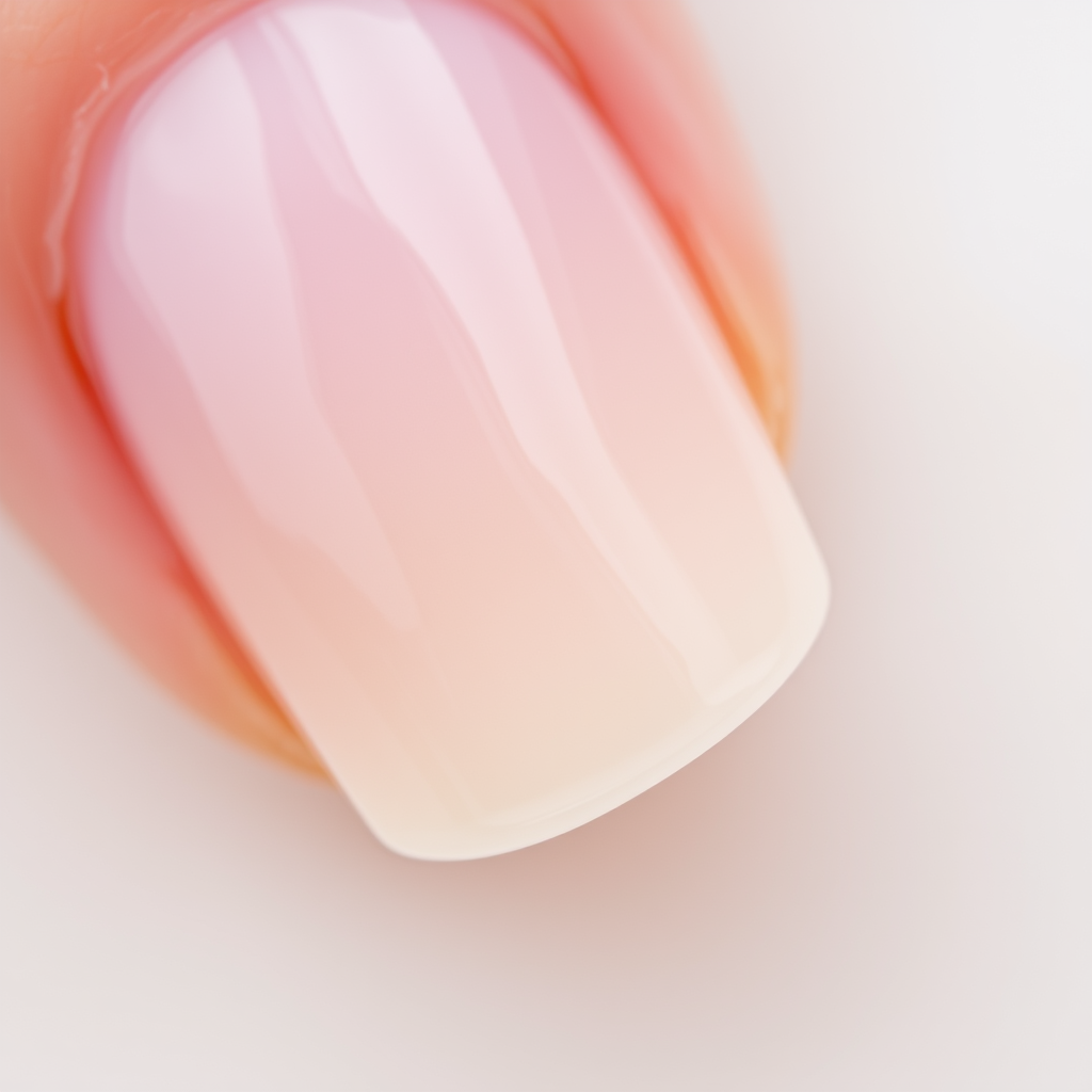 Ongle en gel avec repousse visible à la base après trois semaines — Nolivia