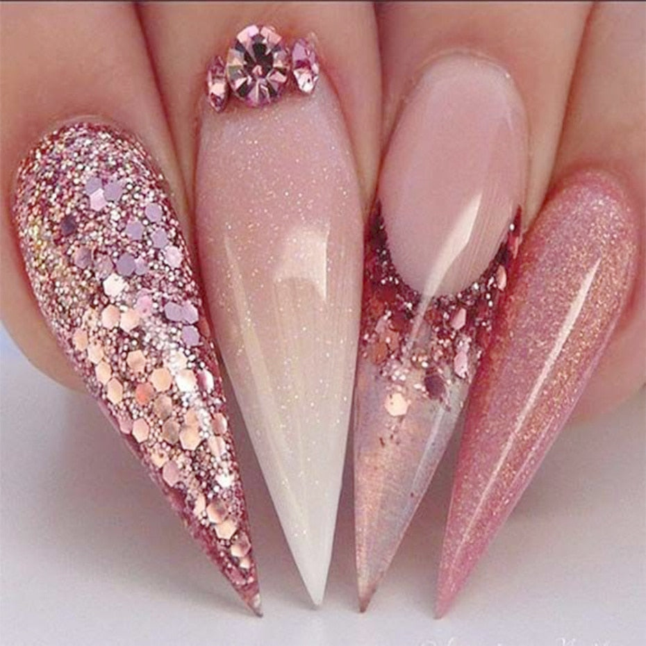 Coffret de 8 boîtes de paillettes holographiques pour nail art — vue 6