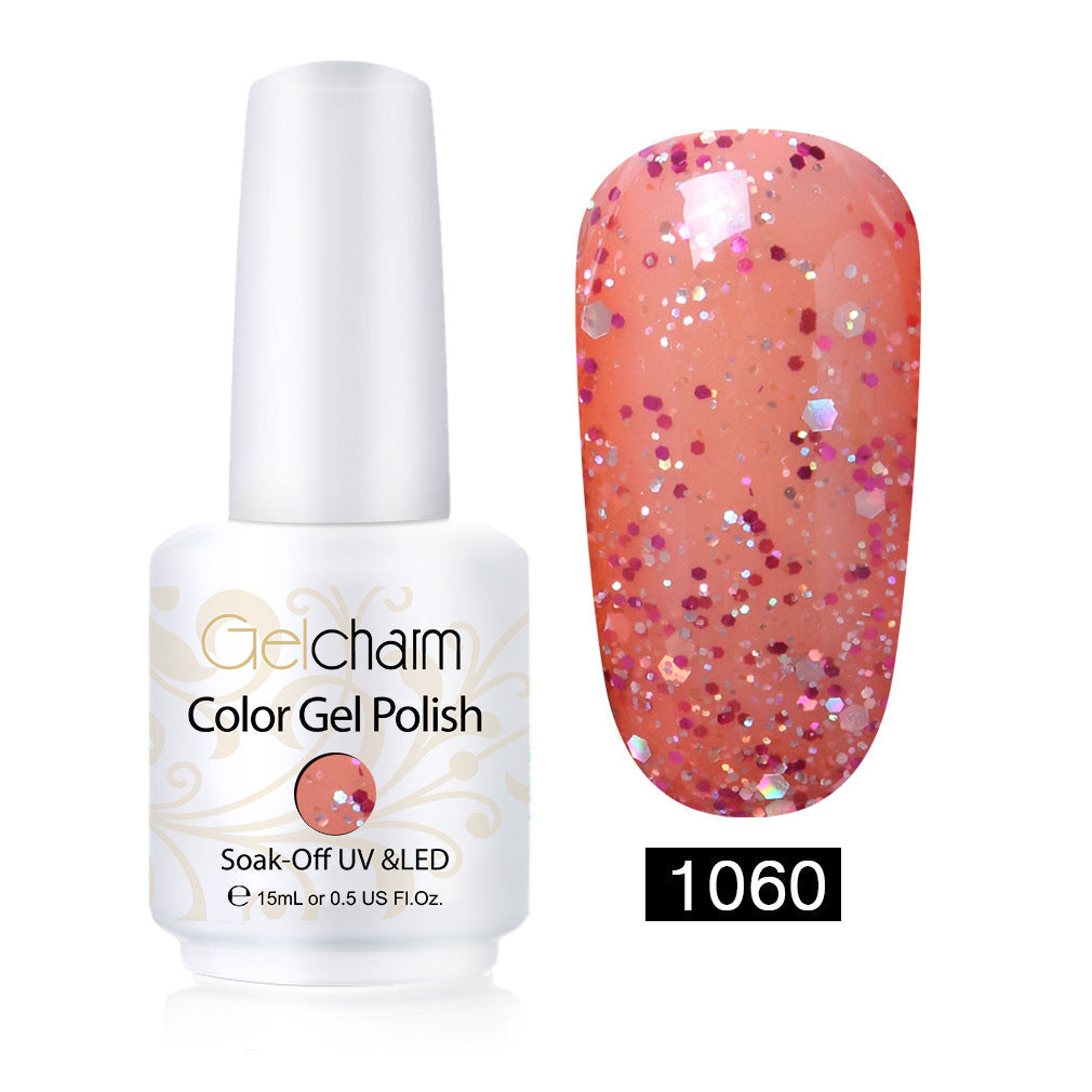Vernis Semi-Permanent Nude Pailleté Confetti #1060 — Nolivia