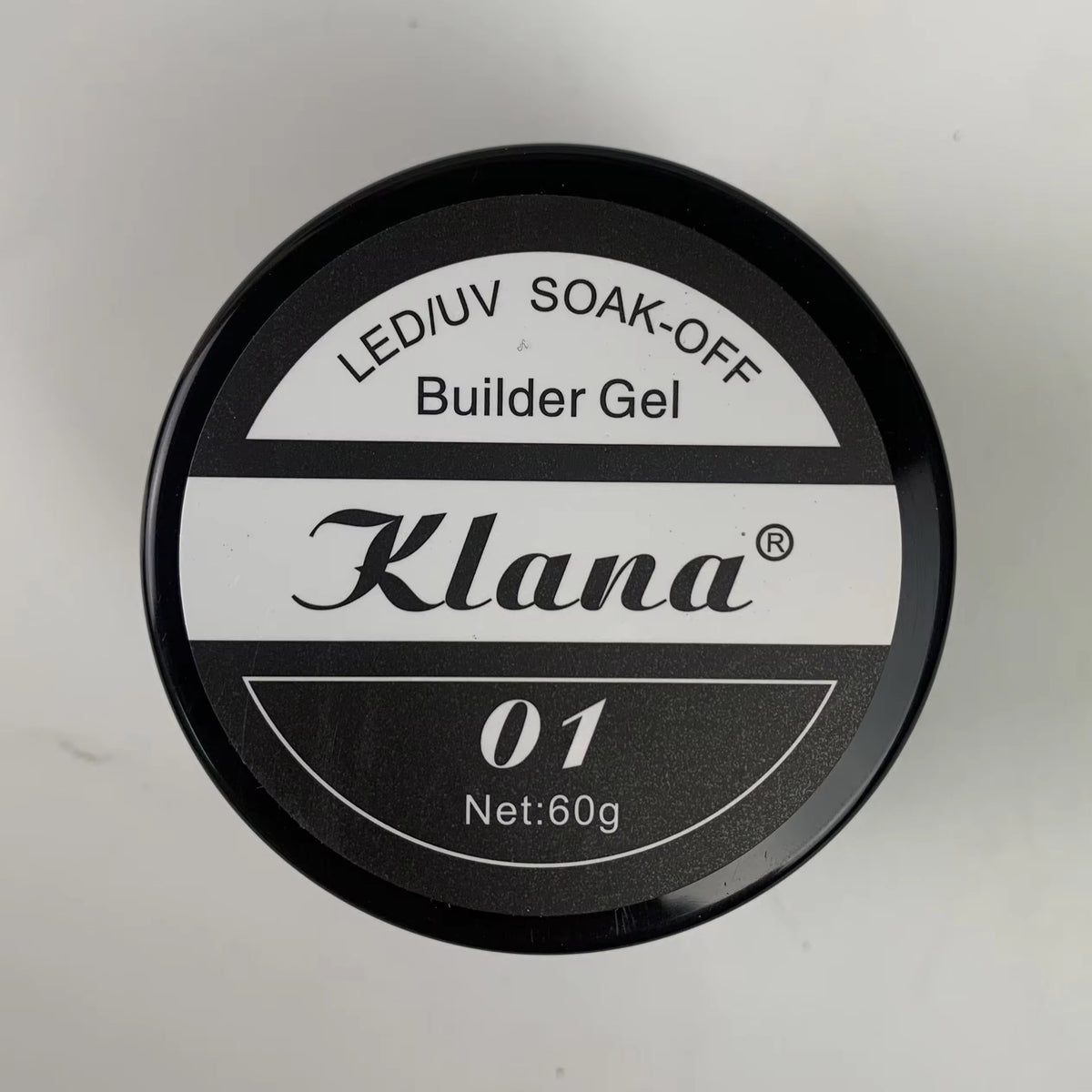 Gel UV Klana Builder Gel – Clear #01 (60g) - gel UV ongles Nolivia