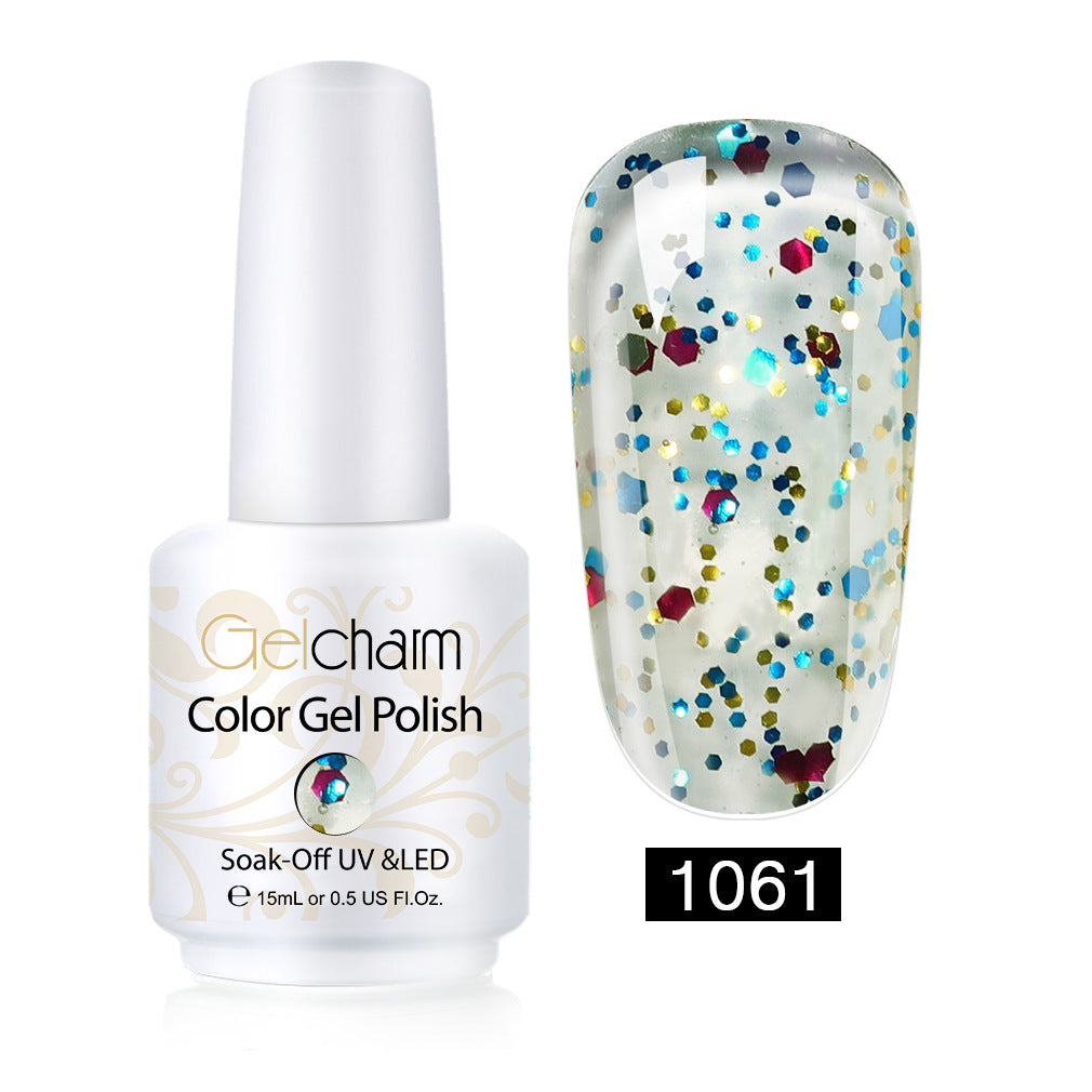 Vernis Semi-Permanent Transparent Pailleté Confetti #1061 - vernis semi-permanent Nolivia