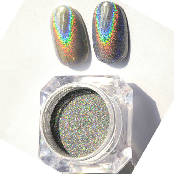 Poudre chrome effet miroir holographique pour ongles, pot de 25 g — vue 3