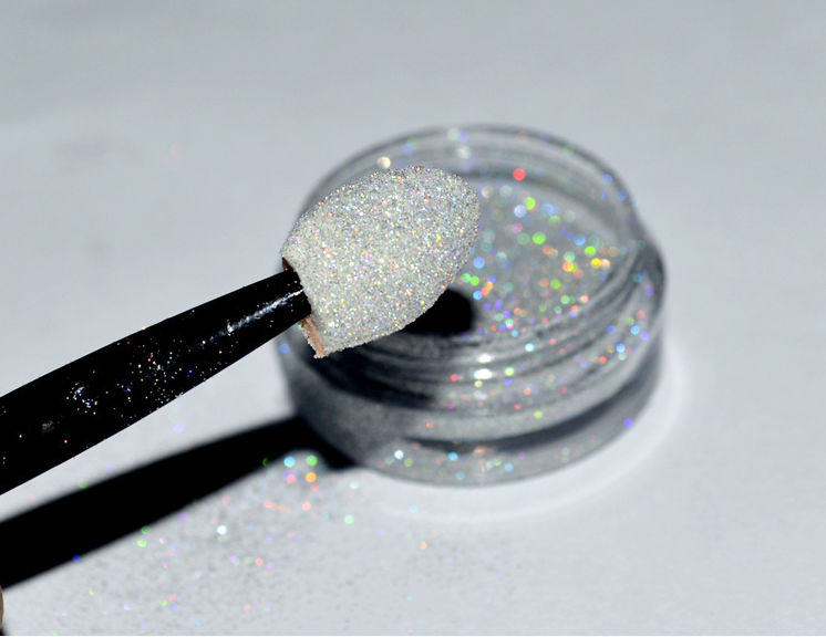 Poudre chrome effet miroir holographique pour ongles, pot de 25 g — vue 2