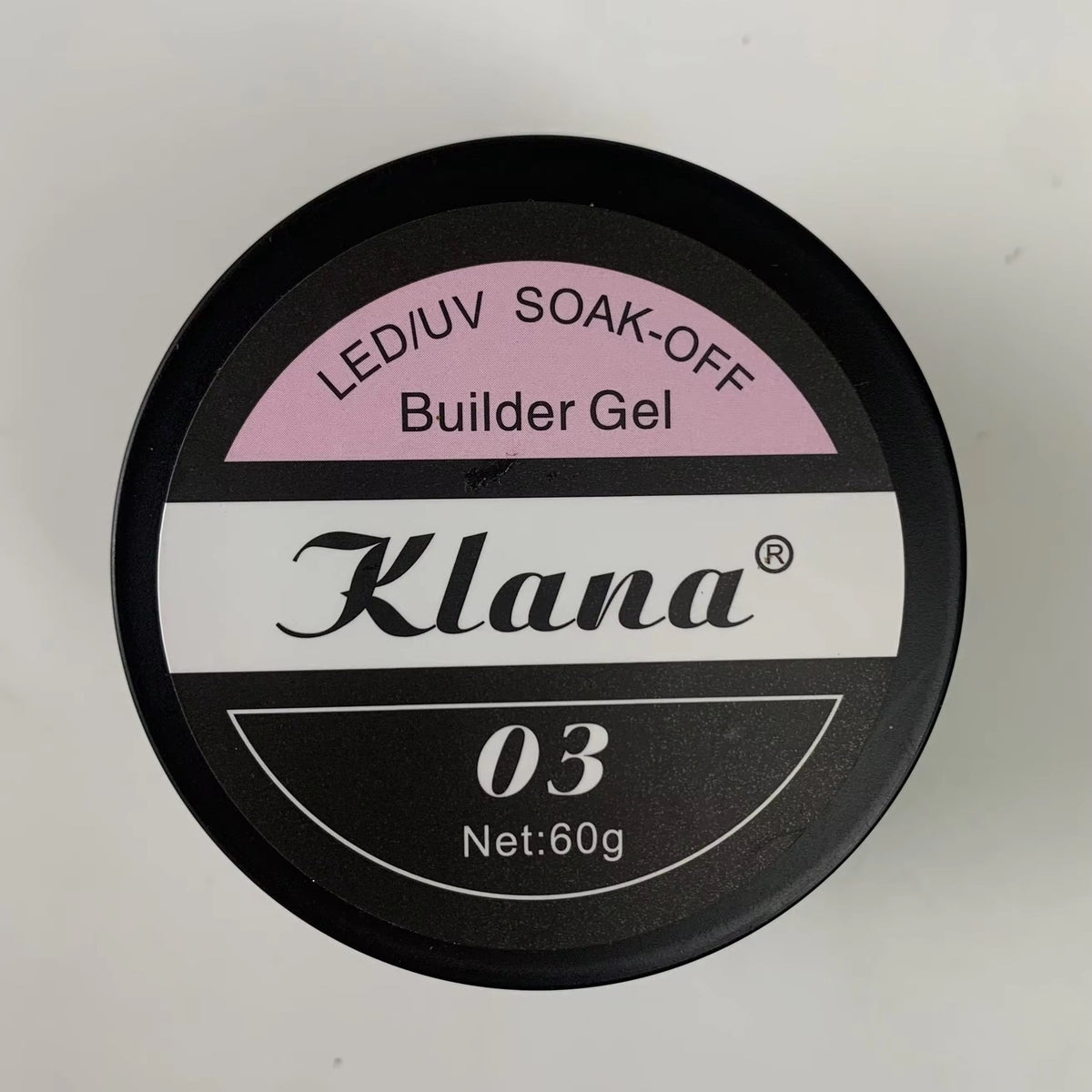 Gel UV Klana Builder Gel – Light Pink #03 (60g) - gel UV ongles Nolivia