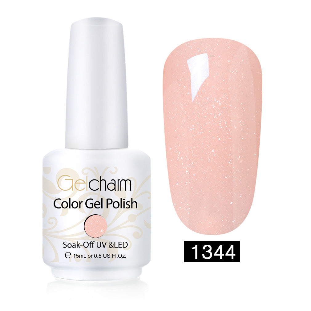 Vernis Semi-Permanent Nude Pêche Scintillant #1344 — Nolivia