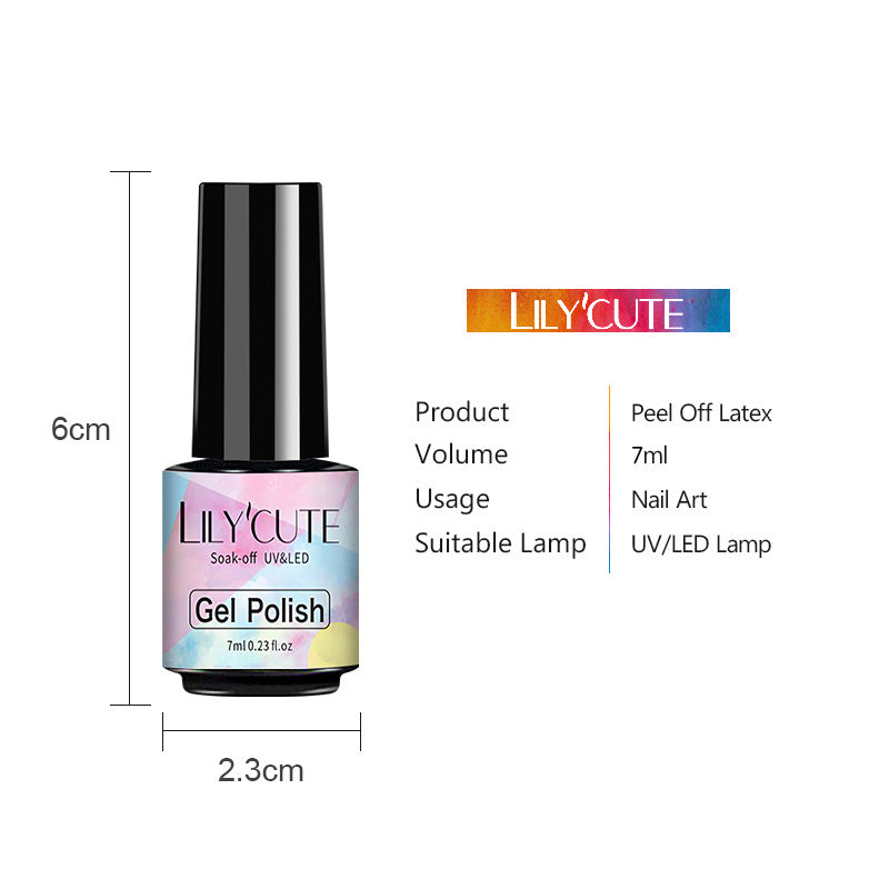 Contour de l'ongle protégé par le film peel off