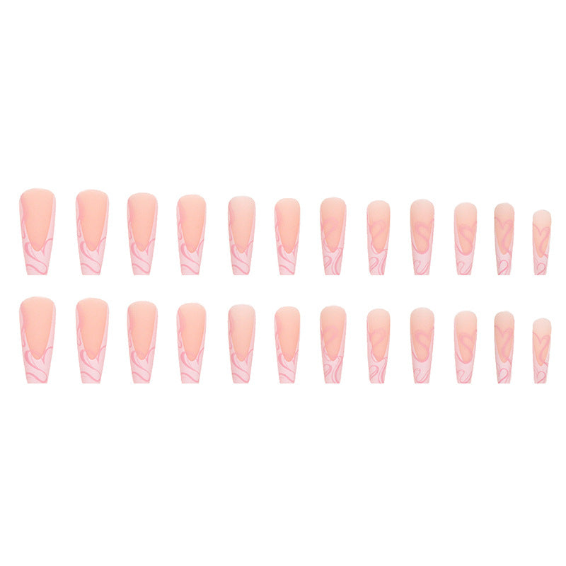Faux Ongles Rose Marbré – Longs & Ultra Féminins - vue 4 - capsules faux ongles Nolivia