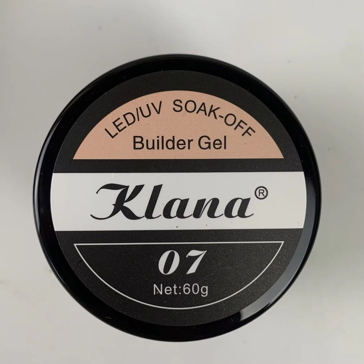 Gel UV Klana Builder Gel – Peach Nude #07 (60g) - gel UV ongles Nolivia