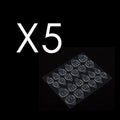 Lot de 5 planches de pastilles adhésives transparentes pour faux ongles