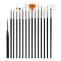 Set de 15 pinceaux de nail art pour décoration d'ongles