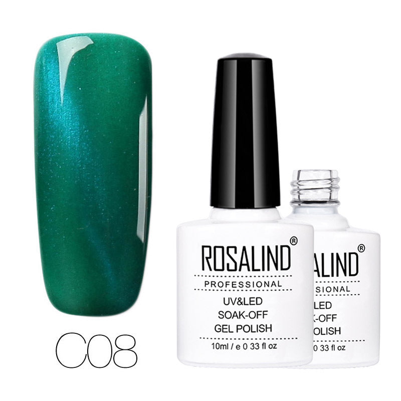Vernis Semi-Permanent Cat Eye Vert Paon - vernis cat eyes magnétique Nolivia