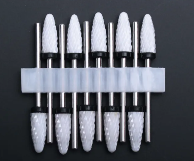 Set de 10 embouts céramique à cône et anneau noir, grain extra gros