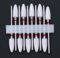 Set de 10 embouts céramique à cône et anneau rouge, grain fin