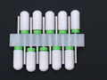 Set de 10 embouts céramique à tête ronde et anneau vert, gros grain