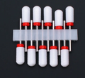 Set de 10 embouts céramique à tête ronde et anneau rouge, grain fin