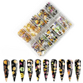 Coffret de 10 feuilles de transfert Halloween et dix ongles noirs décorés